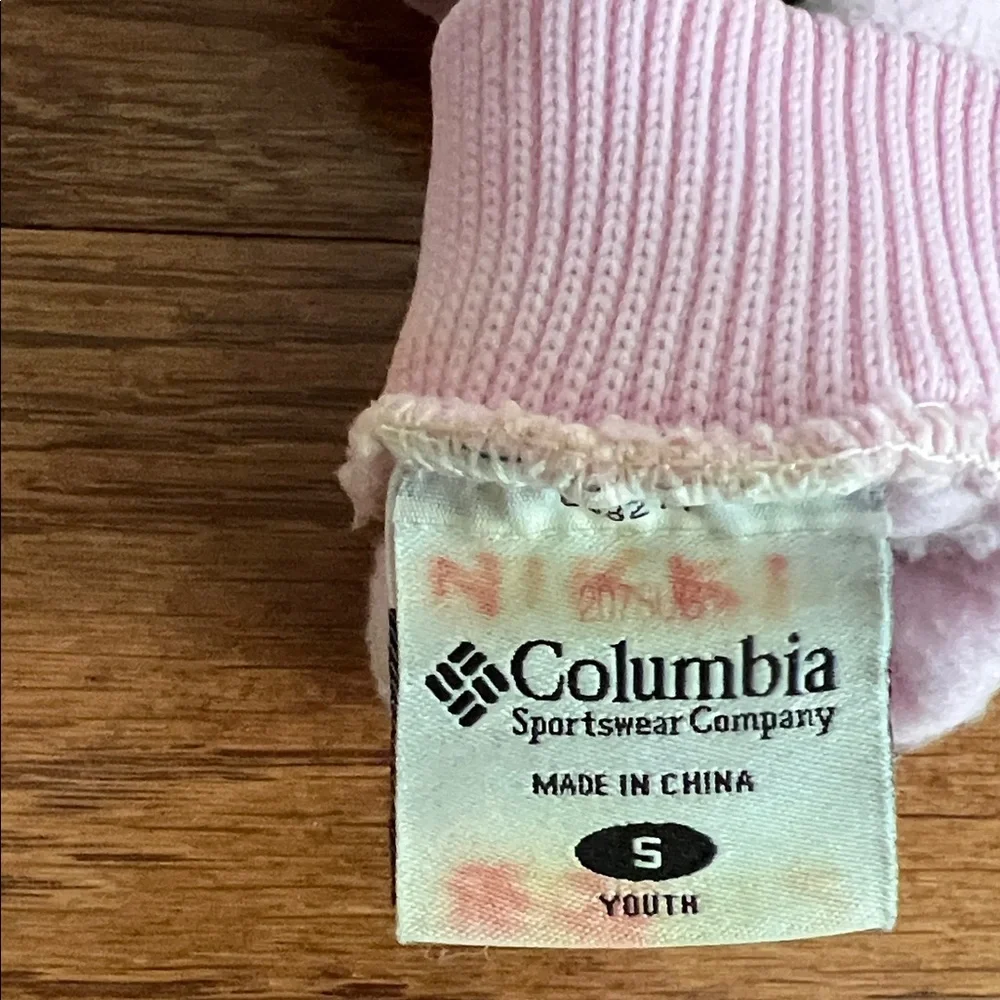 Columbia Light Pink and Black Winter Gloves